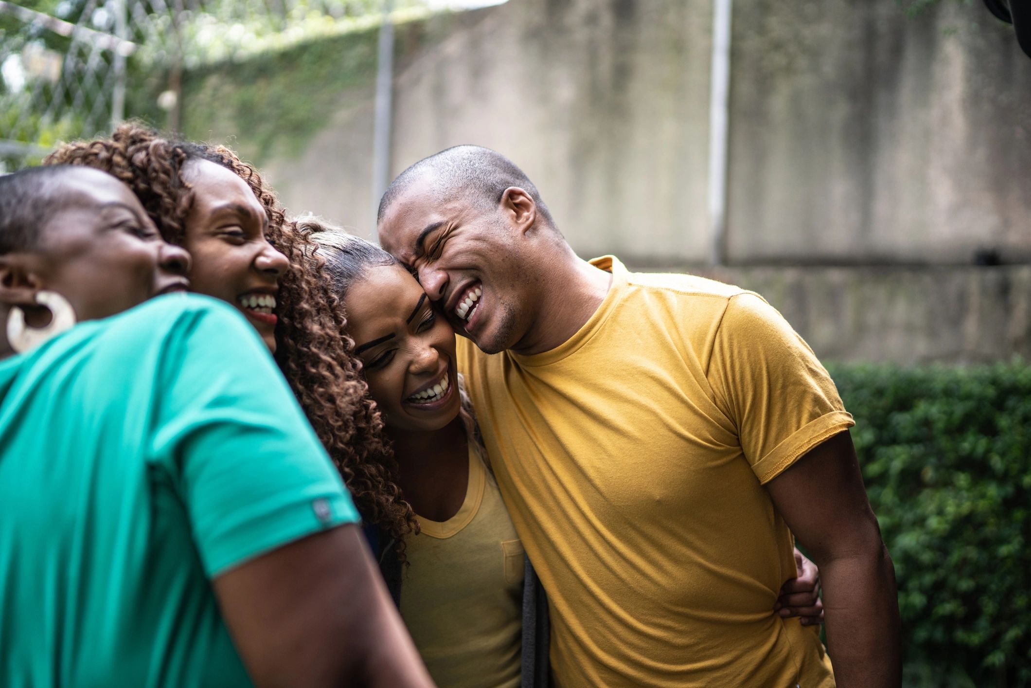 Family member smiling with a loved one